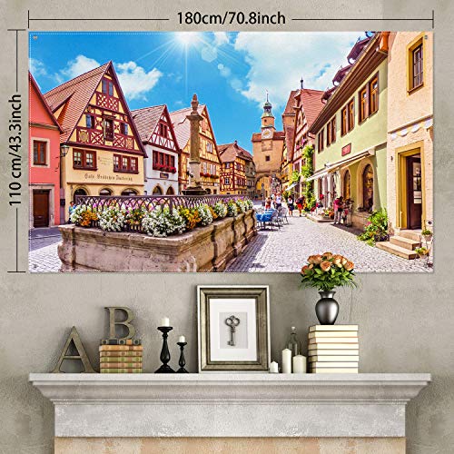 Oktoberfest Decorations, Extra Large Bavarian Street Scenery Sign Poster Oktoberfest Background Bann - //coolthings.us