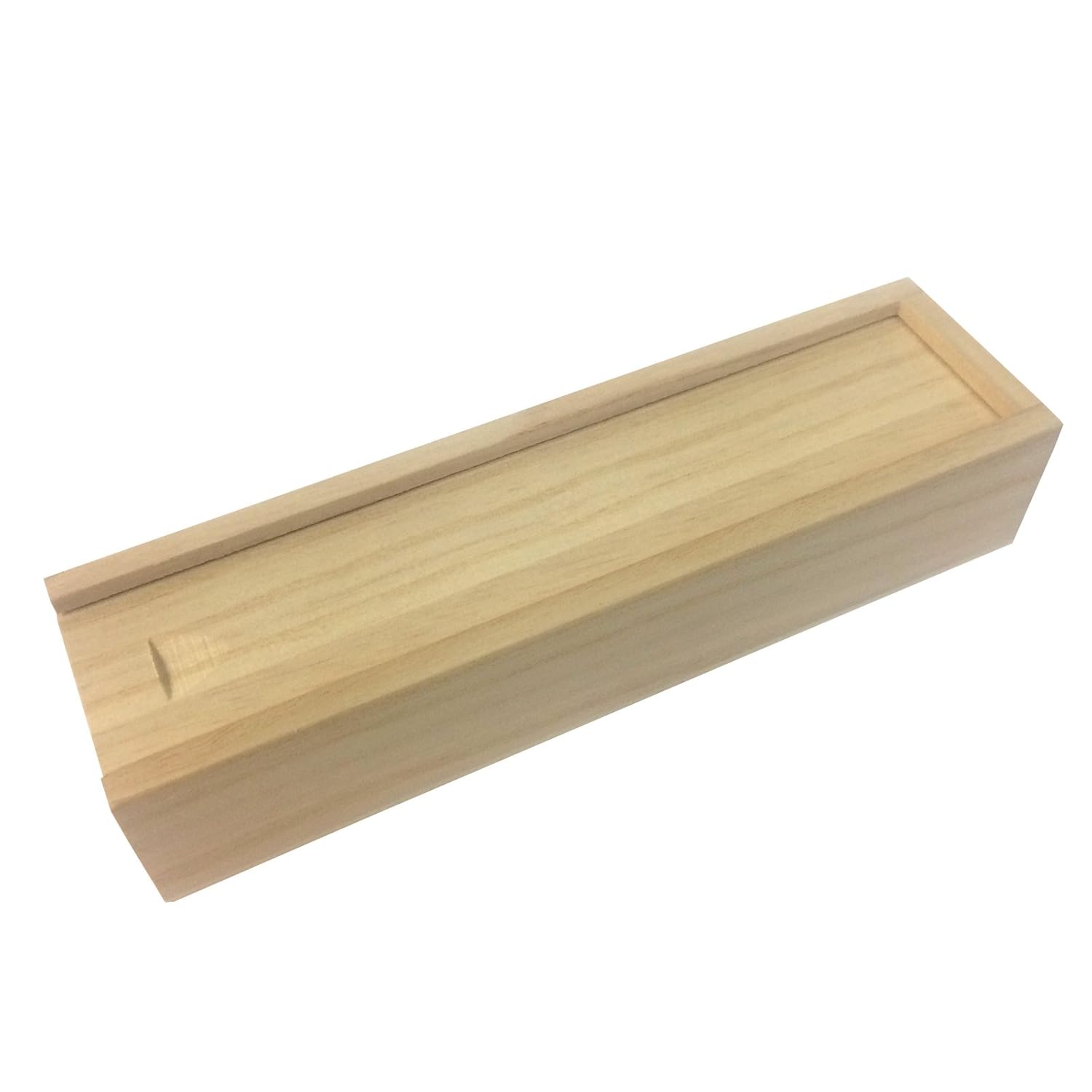 Plain Sliding Lid Wooden Rectangular Pencil Box Case WBM0007 Amazon
