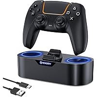NEWDERY PS5 Controller Charger Station, Fast Charging Dock for PlayStation 5 Controllers, Single Controller Charging Stand Re