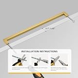Goldenwarm 30Pack Brass Cupboard Handles Gold Drawer Pulls 458mm Center view 8