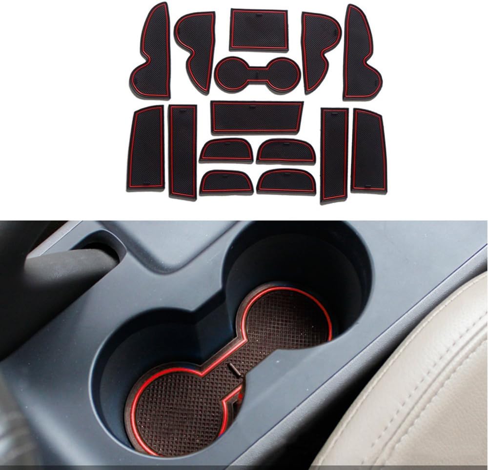For Hyundai IX35 2009-2012 Non-slip Interior Door Slot Pad Rubber Cup Holder Mat