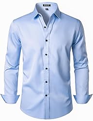 JEMITOP Men's Stretch Wrinkle Free Dress Shirts