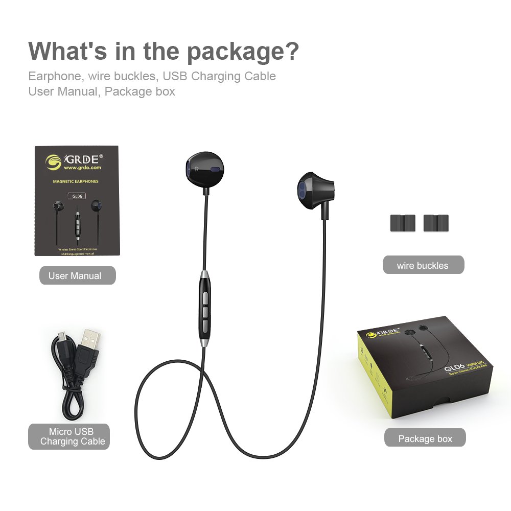 Accessori audio e video Allenamento in Palestra IPX4 Sweatproof Sport Tempo  di Riproduzione 5 Ore Ideali per Corsa Cuffie Wireless Magnetiche Ciclismo Auricolari  Bluetooth 4.1 Stereo HiFi con Microfono urban-earth.co.uk