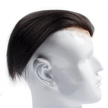 Remeehi Men S Human Hair Toupee Lace Front Tape In Toppers Black