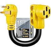 Suplevel NEMA 6-50P to 14-50R EV Charger Adapter Cord, STW 6AWG 50 Amp 240V/250 Volts, 3-Prong Welder Plug to 4-Prong EV Charger Connector, for Tesla or EVSE Level 2 Charging, NOT for RV, ETL Listed