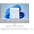 HP Pavilion 27-inch All-in-One Desktop, 10th Gen Intel i7-10700T Processor, 16 GB RAM, 1 TB SSD Storage, Full HD IPS Touchscreen, Windows 10 Home, Wireless Keyboard and Mouse Combo (27-d0080, 2020)
