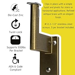 Promenaid 4ft Flush Handrail Kit - Architectural