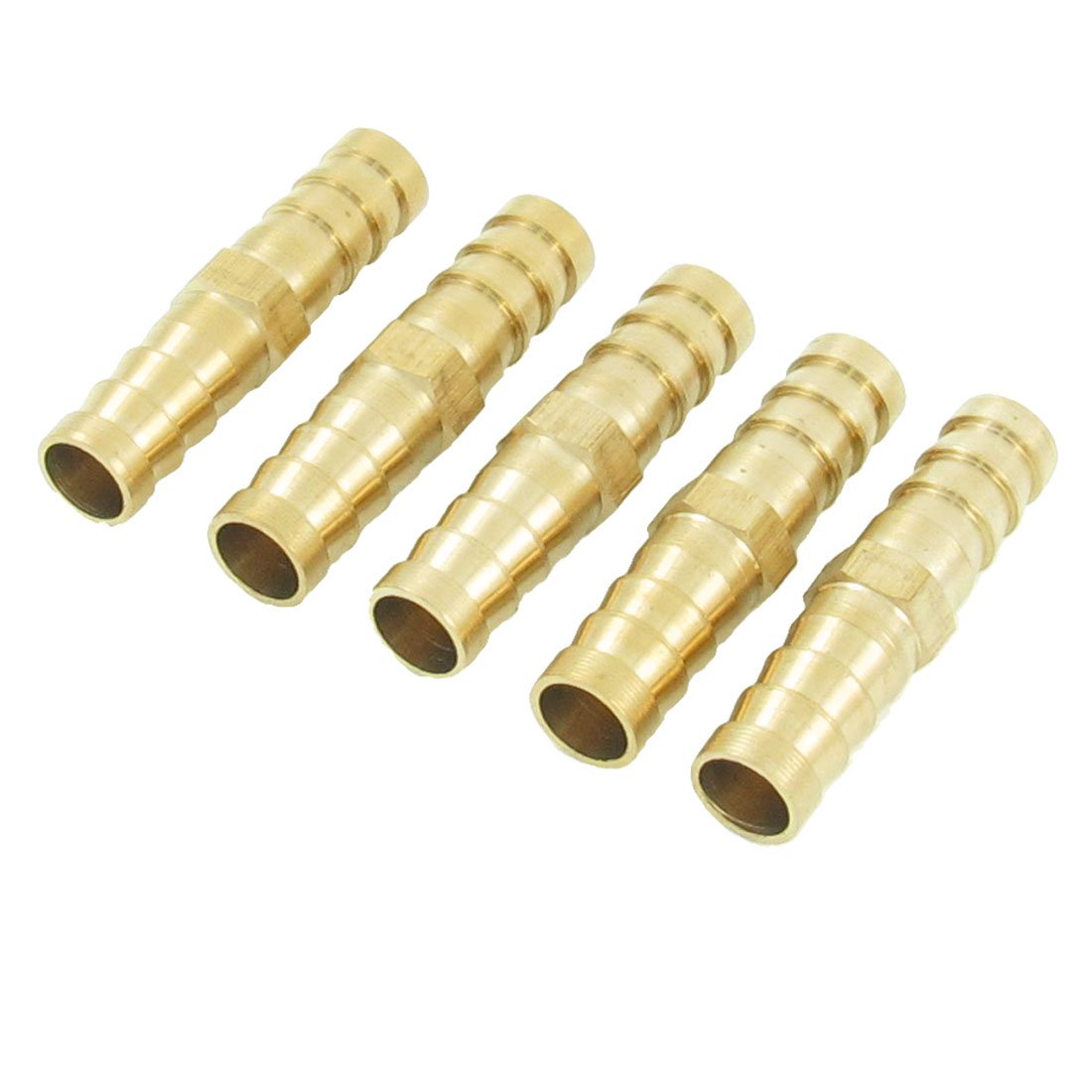 Sourcingmap Gold Tone Aquarium 10mm Dia Double Way Airline Tubing Adapters 5 Pcs