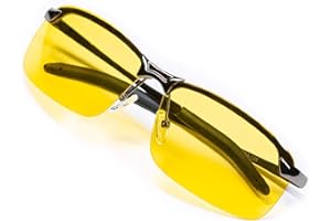 CLEAR NIGHT Night Driving Glasses Anti Glare Polarized - Night Vision Tac Glasses - Stylish Case for Driving Nighttime