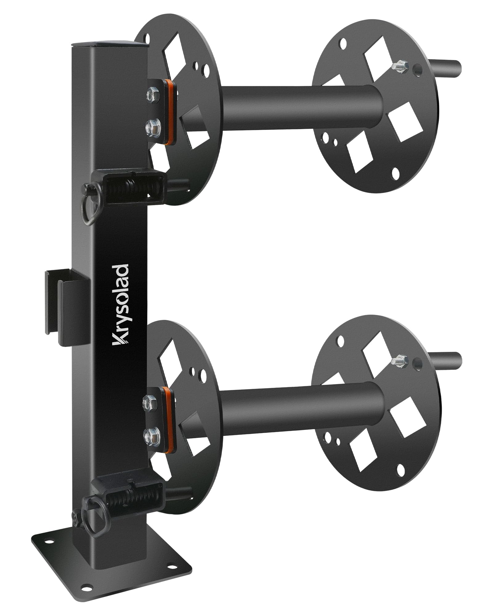 Photo 1 of Heavy Duty Double Welding Cable Lead Reel, 10" Lockable Welding Lead Reel with 360° Rotatable Base and Metal Pin, Accommodates 150 Feet of 1/0 and 125 Feet of 2/0 Cable