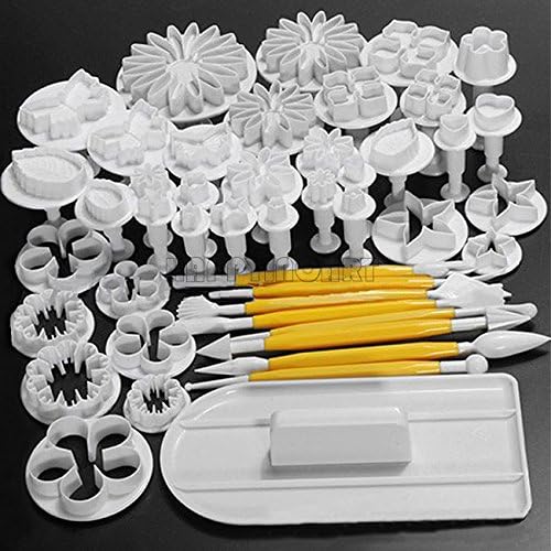 46 in 1 DIY Home Sugarcraft Cake Decorating Fondant Icing Cutters Plungers Mold Tools Set Kitchen Full Set