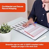 VSafety V Safety Professional Visitor Book Refill 100 Passes 90x60mm GDPR view 6