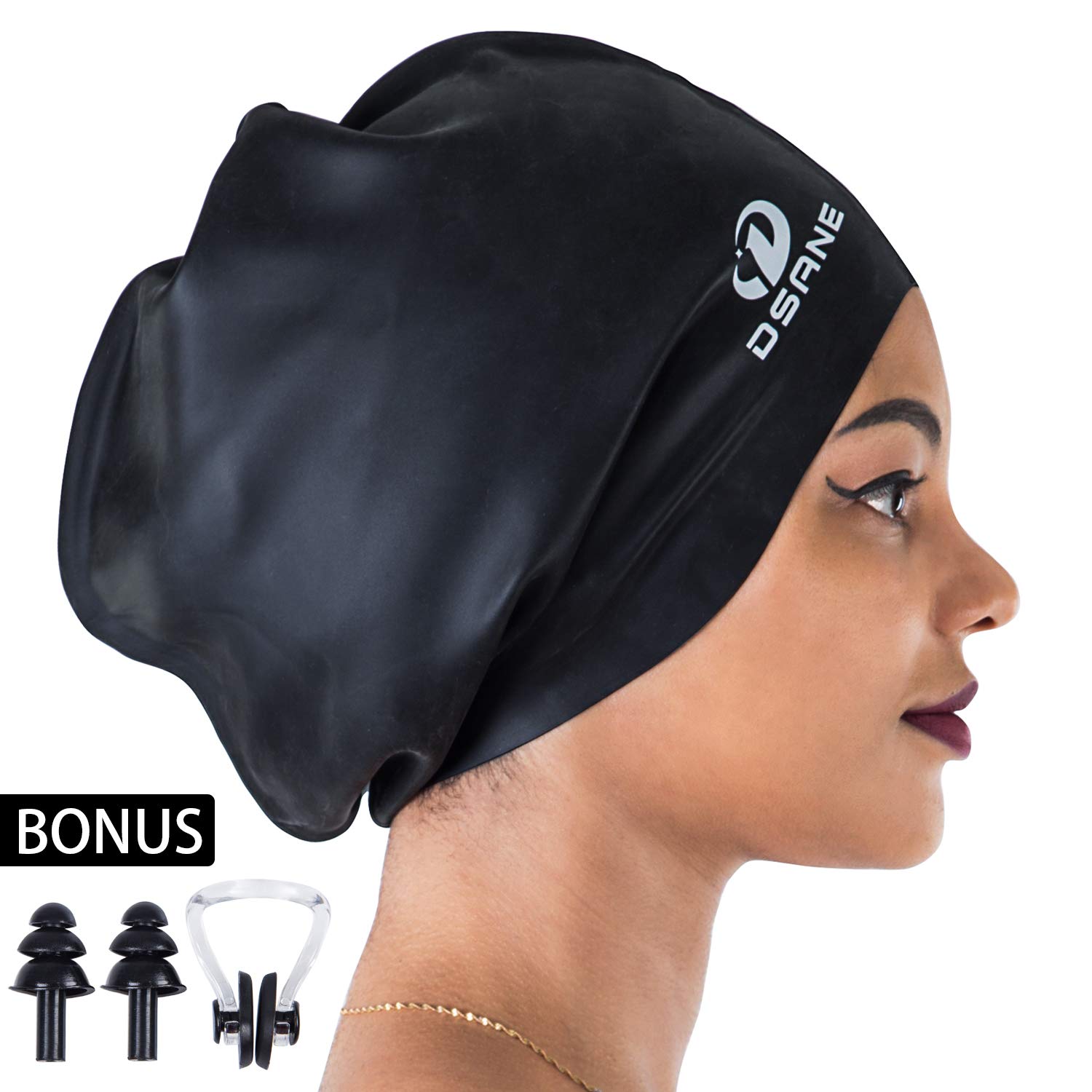 Extra Large Swimming/Shower Cap for Women and Men Special Design Swim