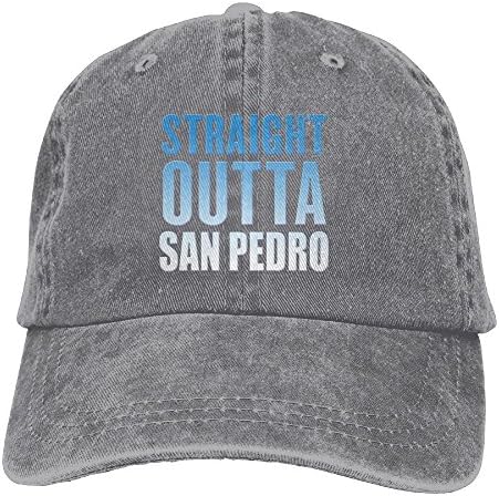 Straight Outta San Pedro Adjustable Washed Cap Cowboy Baseball Hat Ash