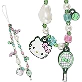 Sonix x Sanrio Beaded Phone Charm | Beaded Wristlet, Universal Phone Strap, and Detachable Cell Phone Lanyard with Silicone Charms | Hello Kitty Tennis