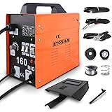 ETOSHA MIG 160 Welder Portable Flux Core Wire Gasless Automatic Wire Feeding Welder,160A ARC Welder Machine with Welding Gun,