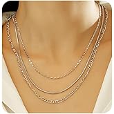 wgoud Gold Necklace for Women Waterproof,14K Real Gold Plated Herringbone Choker Necklace for Women Trendy, Dainty Gold Chain Necklaces Stack,Simple Layered Gold Necklaces for Women Jewelry Gifts