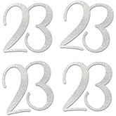 Silver Glitter 23 Cut-Out Numbers, 23rd Birthday Party Anniversary Decorations DIY Essentials