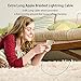 Zdatt 6.6 Feet/2M Nylon Braided Lightning Cable Apple MFi Certified iPhone Charging Cable USB Charger Cord with Aluminum Connector for iPhone 7/6S/5S, iPad Air/Mini/Pro, iPod-Black
