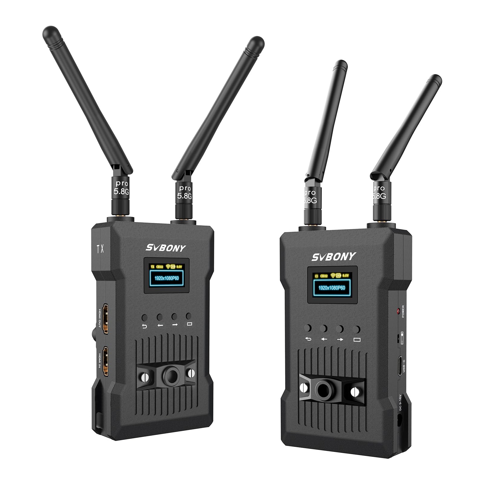 Photo 1 of SVBONY ST1 Wireless HDMI Transmitter and Receiver 4K, 1000FT,Two HDMI Outs,App Monitoring, 5G, 0.06s Low Latency, LED Screen, Wireless Video Transmitter for Camera,Live Streaming, TV Shows