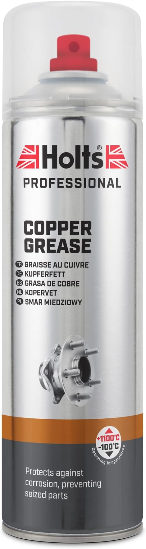 Holts Copper Grease Spray 500ml High Temp Lubricant for Brake Pads DIY