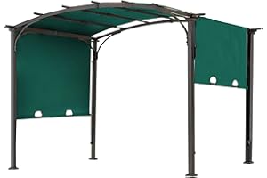 SCOMANAGE 85''x 208'' Universal Doubleton Steel Pergola Replacement Cover for Pergola L-PG080PST, (Forest Green)