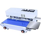 ZHONGMIN Commercial Heat Sealer Machine, Automatic Continuous Bag Band Sealing Machine with Digital Temp Control, Adjustable Speed, Desktop Bag Sealer for Plastic Bags Films (110V/60HZ)(FRC-520)