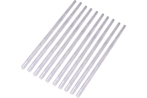 QOOMOG 10 Pieces 3/8" 6061 Aluminum Round Rod 12" Long,T6511, Extruded, 0.375" Diameter