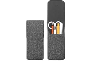 LHiDS Leather Pencil Pouch, Pen Bag for Three Fountain, Ballpoint & Rollerball Pens, Small Pencil Case, Travel Bags Organizer