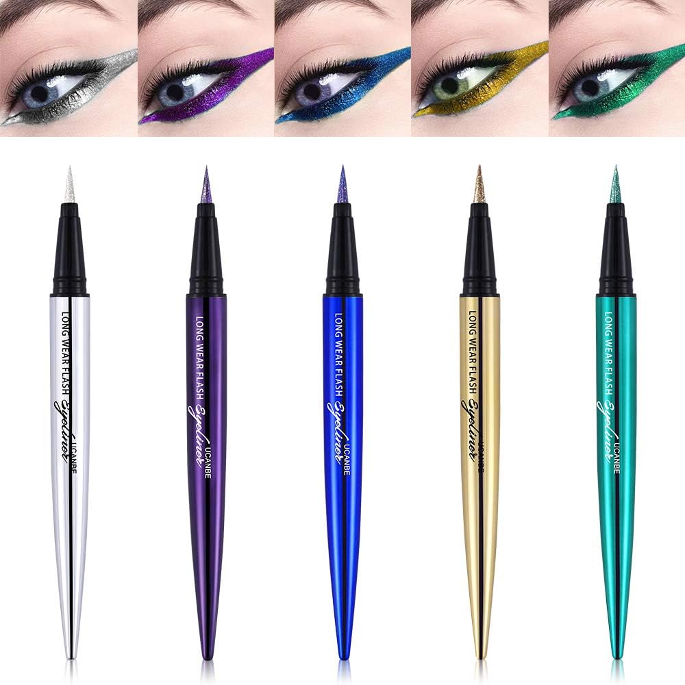 Glitter Diamond Pro Smooth Eyeliner Pen Shimmer Pigmented Eyeshadow Pencil Eye Gel Waterproof Beauty Makeup,02