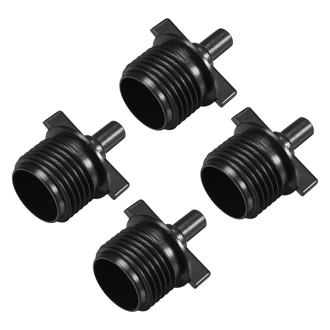 sourcing map Barb Drip Pipe Connector G1/2 Male Thread 4/7mm Hose Fitting for Garden Agricultural Irrigation System, Plastic 10pcs