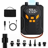 Electric Paddle Board Pump,Rechargeable 20PSI High Pressure SUP Air Pump with Storage Bag and Led,Intelligent Dual Stage Inflation &amp; Deflation,Suitable for Stand Up Paddle Boards,Boats,Kayaks