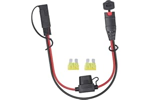 ACEANEA SAE Cable Harness, Compatible with NOCO Genius 5 GC009 intelligent battery charger, with waterproof cover SAE connector tail fiber, used for motorcycle/ATV/UTV/car adapter connection components (4269)