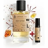 Luxodor Inspired by Baccarat Rouge 540 Eau De Parfum – Woody Saffron Perfume 3.4 fl oz (100ml) with Concentrated Oil – Unisex Pheromone Perfume for Women & Men, Long Lasting Fragrance