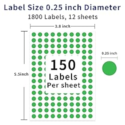 Yeachlaing 0.25 Inch Round Permanent Adhesive