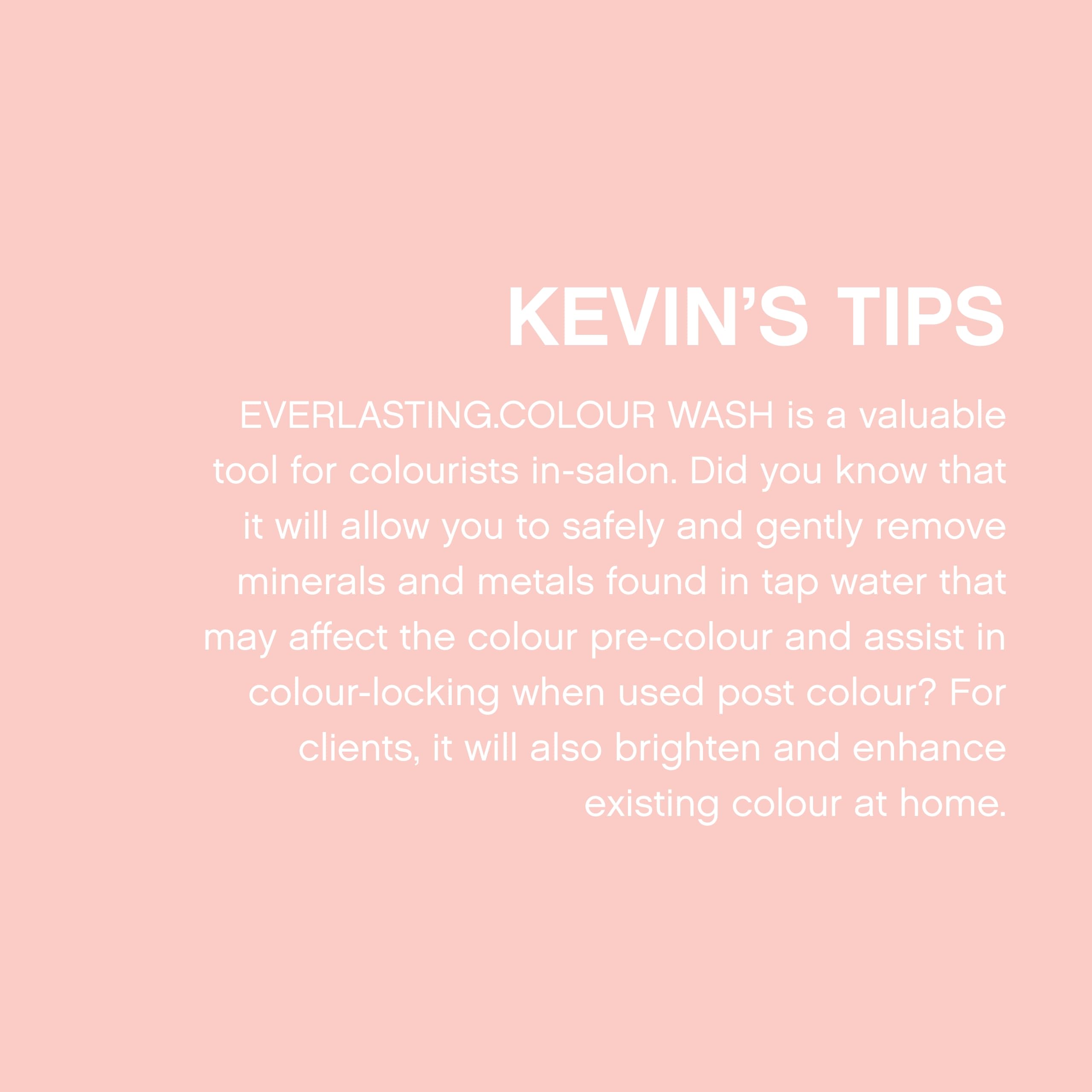 KEVIN.MURPHY EVERLASTING.COLOUR WASH - Hair Colour Shampoo - Colour Protect Hair Care - pH Balanced Shampoo - Sulphate Free - 250 mL / 8.4 fl oz