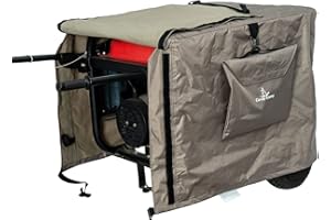 Cover Geny Top Double Fabric, Raised Design Outside Waterproof Generator Cover, Heavy Duty Weather/UV Resistant Storage Cover for Universal Generators 5000-10,000 Watt, Beige 32"L x24"W x24"H Large
