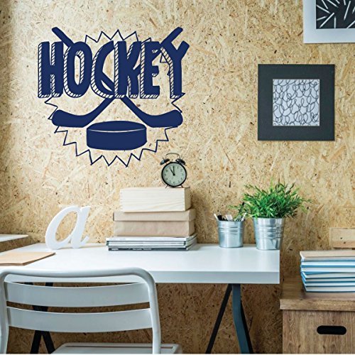 Hockey Stick Wall Decal - Vinyl Decor For Players, Fans, Bedroom or Playroom - Sports Themed Decoration - Thumbnail 6