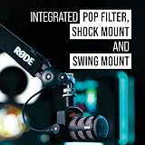 RØDE PodMic Dynamic Microphone with Integrated Swing Mount Black XLR view 4