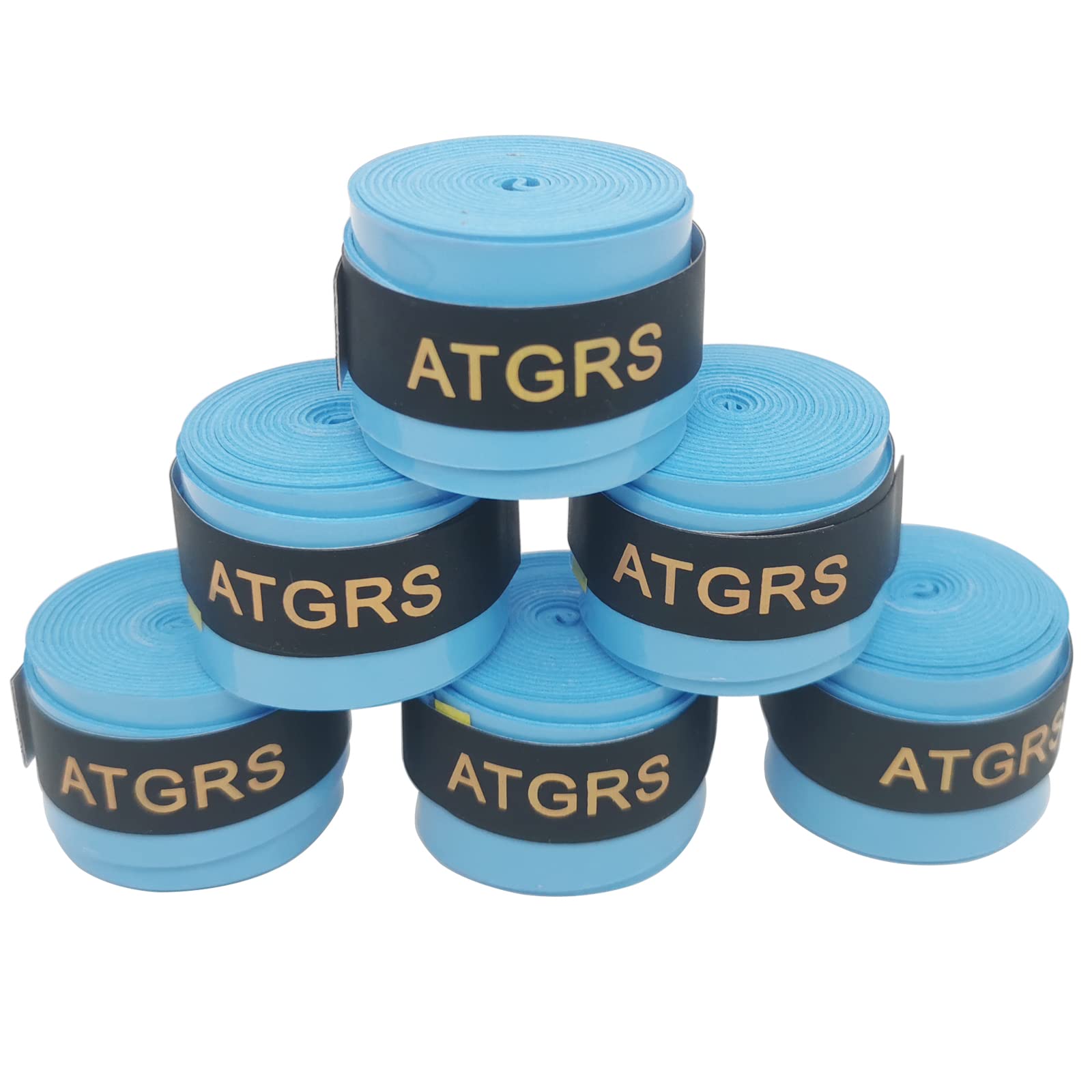 Tennis Racket Grip-Tacky Tennis Overgrips Tape Absorb Moisture Badminton Handle Tape Frosted Anti-Slip Overgrip for Tennis Racquet Badminton Racquet Pickleball 6 pack (Blue 6pcs)