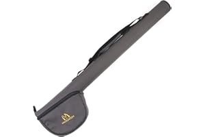 M MAXIMUMCATCH Maxcatch Fly Fishing Rod Case with Reel Pouch, Complete Rod Protection Bag, For 9FT 2 Pieces/ 4 Pieces Rod, Single (Gray, 10' 4sec)