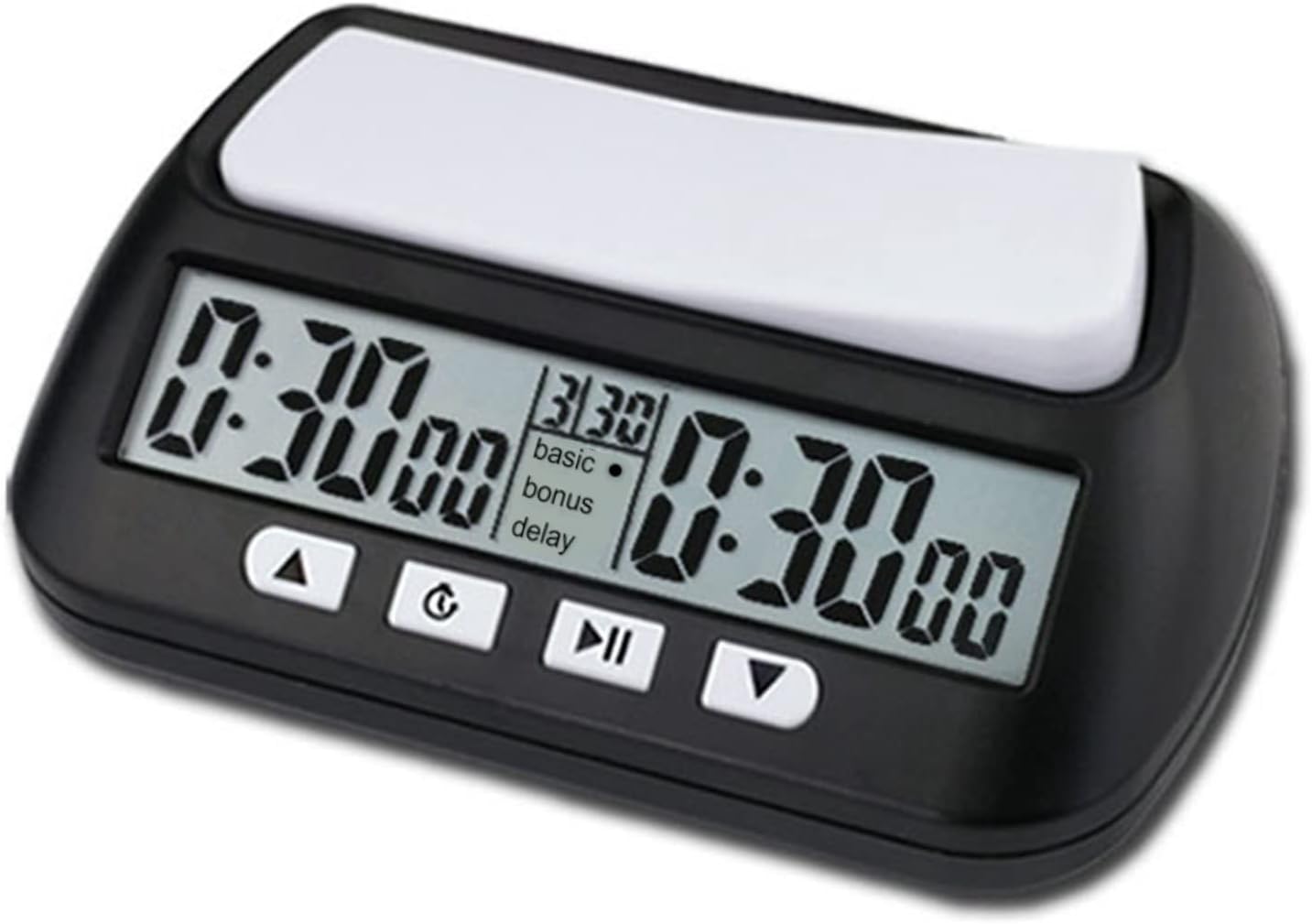 Zerodis Professional Chess Clock Timer with Alarm, 3 in 1 Multi Function Portable Chess Timer for Board Games, Black