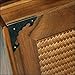 Mountain Woods Premium Extra Large Acacia Wooden Bamboo Bread Box | Bread Storage & Organizer | Kitchen Organizer with Rattan Pull-Down - 16