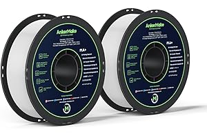 AnkerMake PLA+ 3D Printing Filament, AnkerMake Official Filament, 2-Pack, 4.4 lb / 2 kg, Smooth, High-Adhesion Rate, Designed for High-Speed Printing - White