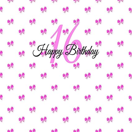 Amazon Com Custom 8 X 8 16th Happy Birthday Backdrop Party