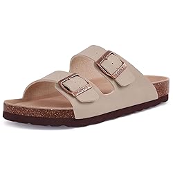 ODOLY Unisex Cork Footbed Slide Sandal, Arch