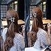 Polytree Women's Butterfly Rhinestone Claw Hairpin Hair Clip 2Pc (Black and Coffee)