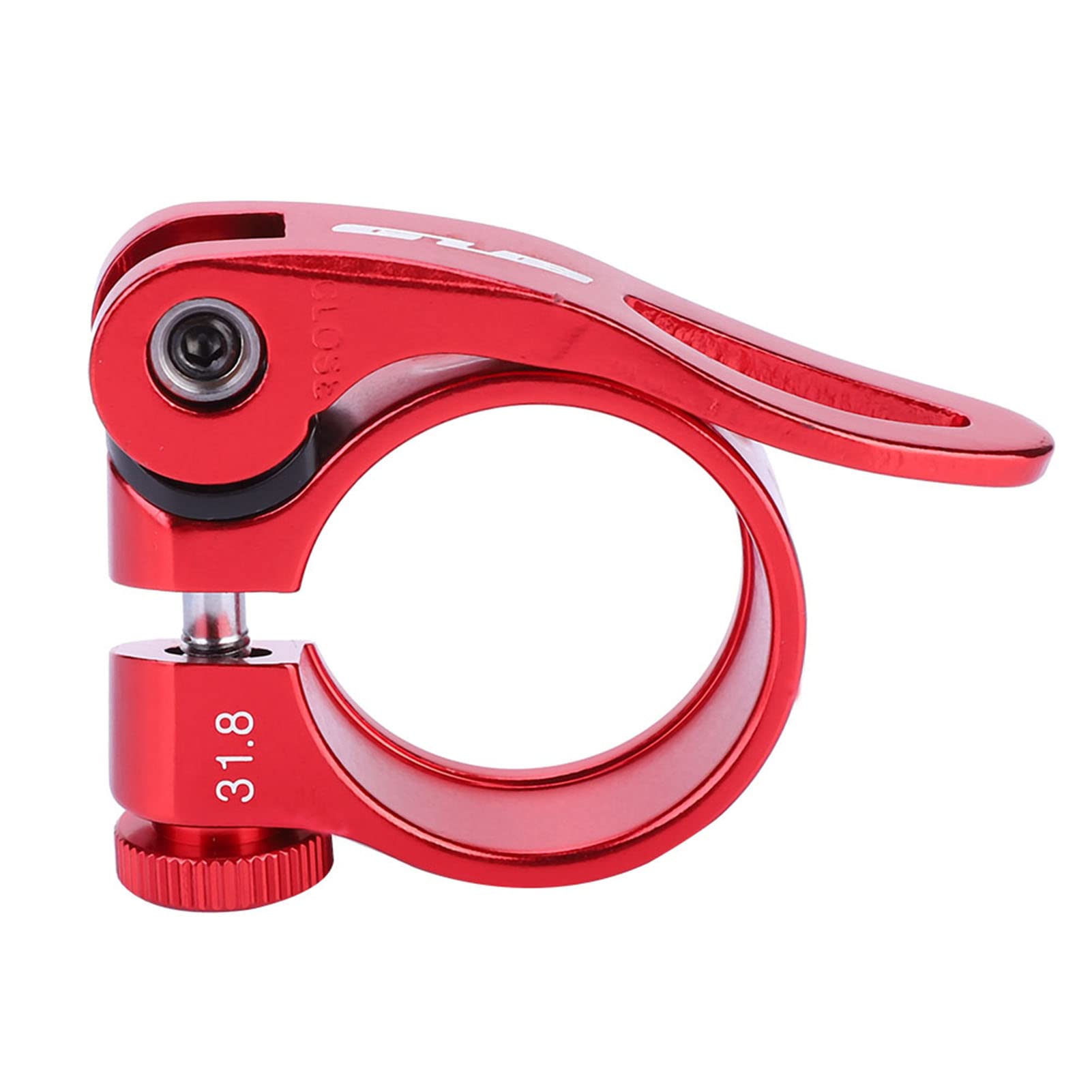 VGEBY Bicycle Seatpost Clamp, Aluminum Alloy Quick Release Road Bike Seat Post Clamp 31.8mm (Red)