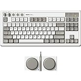 8Bitdo 87 Keys Retro Mechanical Keyboard Bluetooth/2.4G/USB-C, Hot Swappable, Dual Super Programmable Buttons, Volume knob for Windows and Android - M Edition
