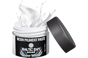 BALTIC DAY White Pigment Paste for Epoxy Resin - [ White ] Epoxy Resin Pigment Paste 100g/4oz - Resin Paste Pigment - Resin Color Pigment Paste | Epoxy, Resin Art Paste | Opaque Resin Paste - Mica Powder Paste